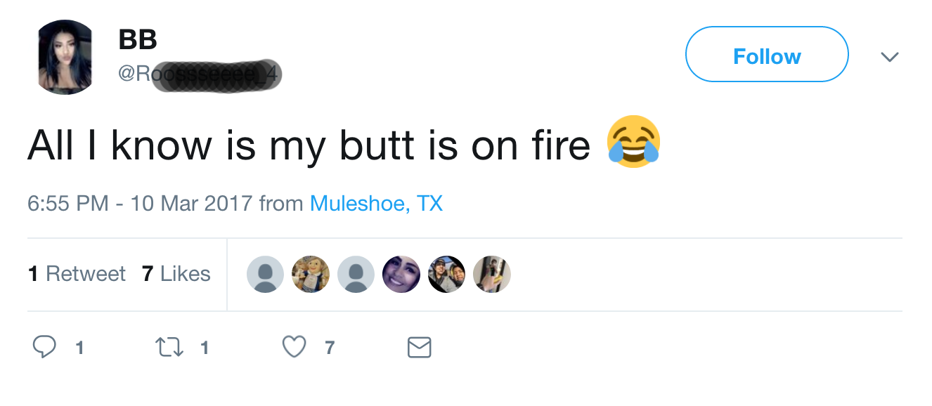Een tweet van een gebruikster met de tekst: