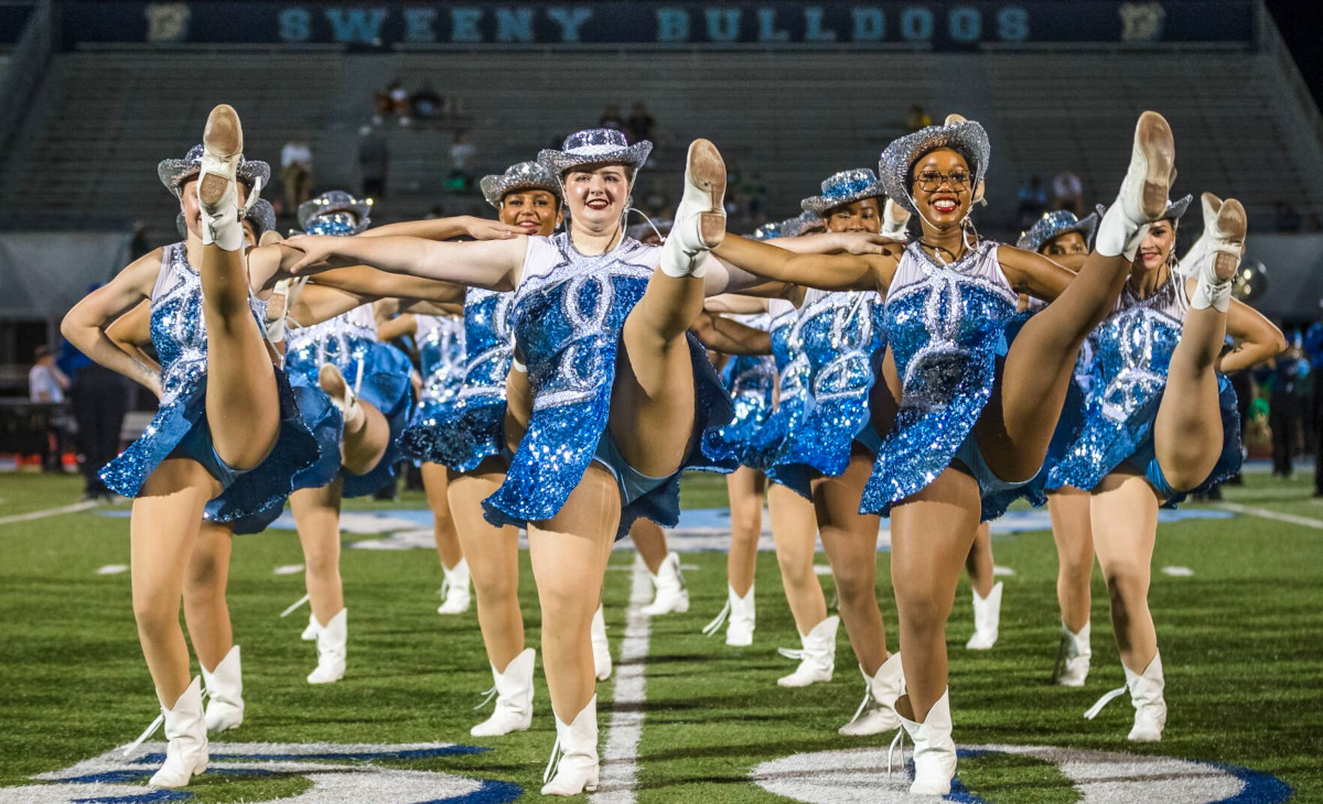 Studenten van de Sweeny High School in Texas.