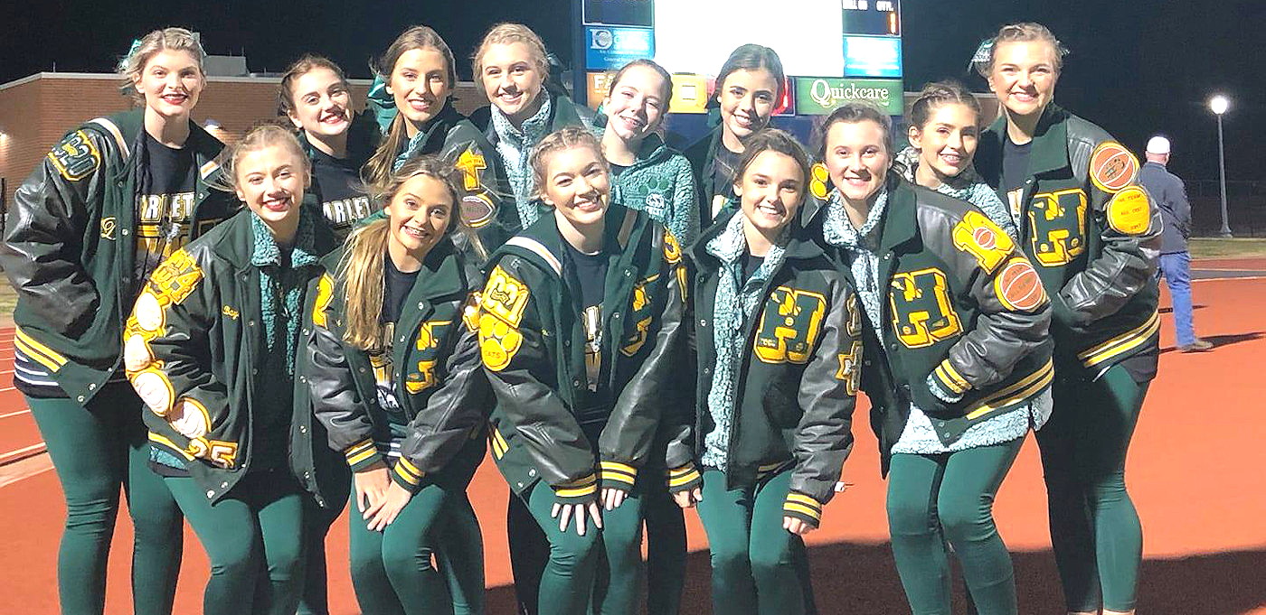 Sportieve studenten van de Harleton High School in Texas.