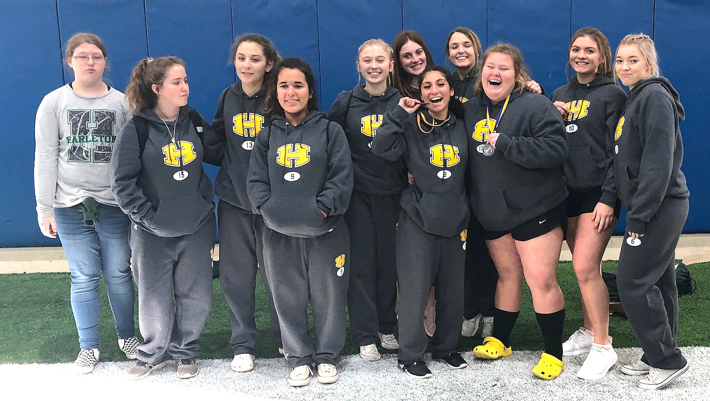 Sportieve studenten van de Harleton High School in Texas.