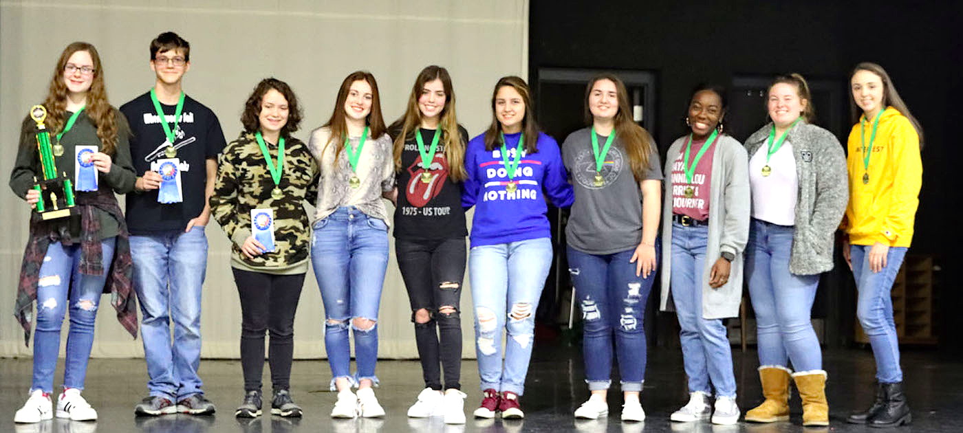 Succesvolle studenten van de Harleton High School in Texas.