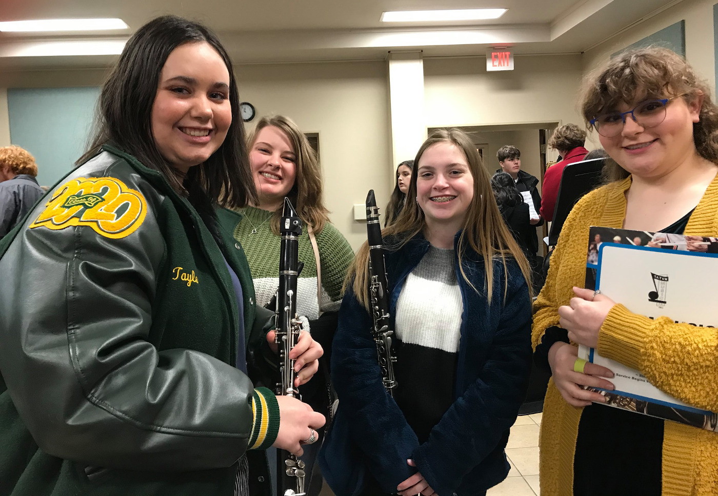 Muzikale studenten van de Harleton High School in Texas.