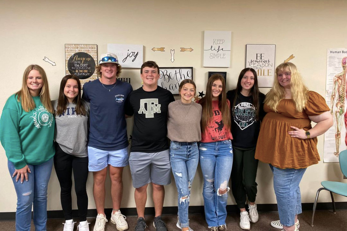 studenten van de Harleton High School in Texas.