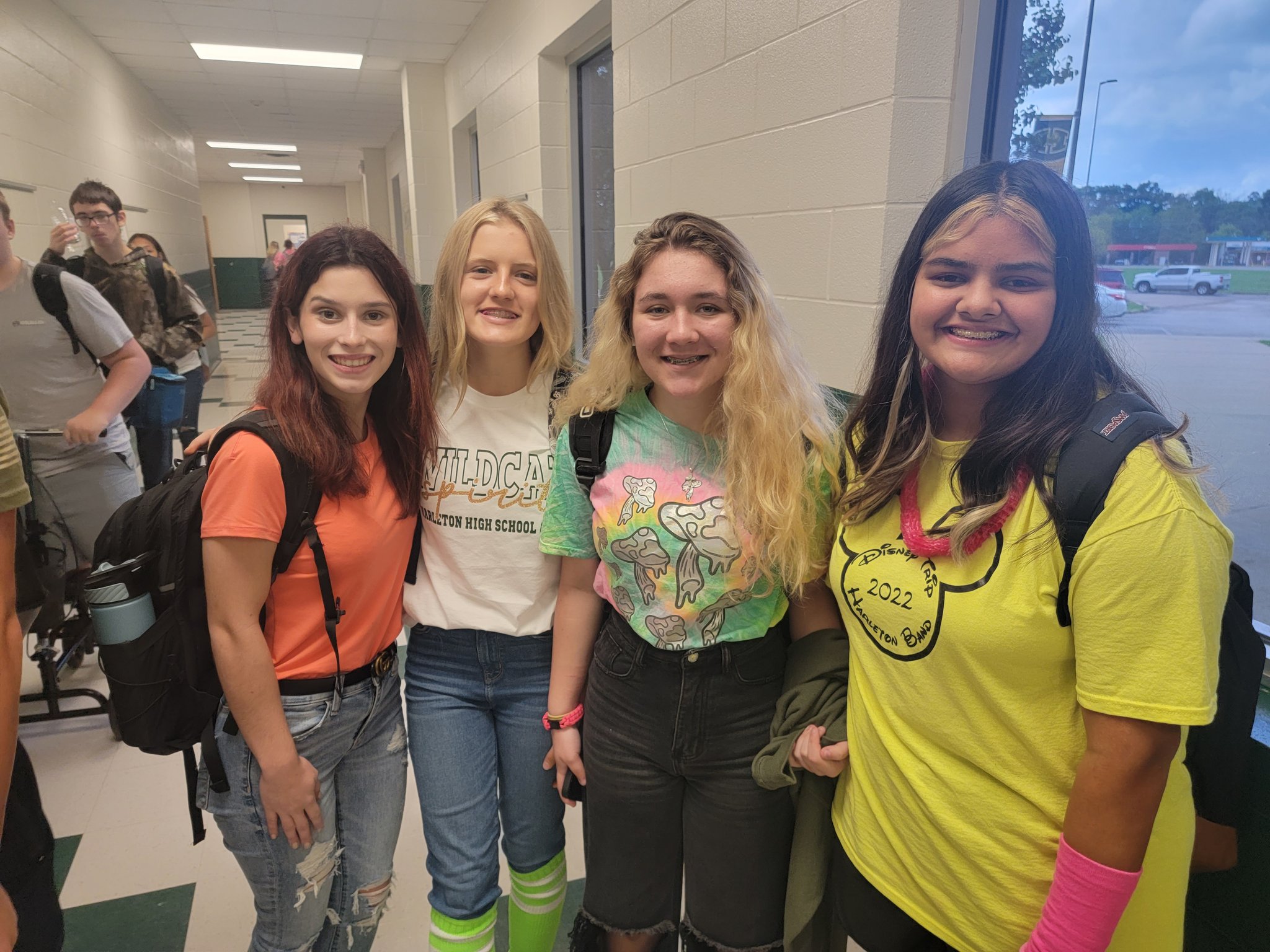 Studenten van de Harleton High School in Texas.
