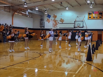 Cheerleaders van de Paducah High School.