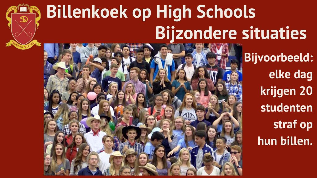 Billenkoek op High Schools - bijzondere situaties, zoals High Schools waar elke dag 20 studenten straf op hun billen krijgen.