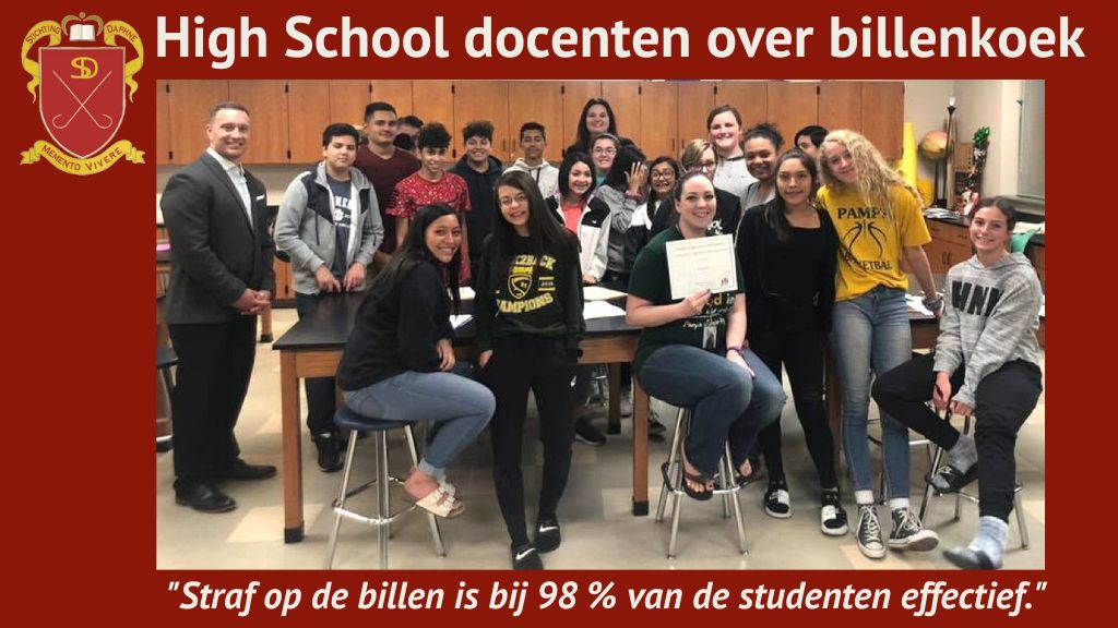 High School docenten over billenkoek: straf op de billen is bij 98 % van de studenten effectief.