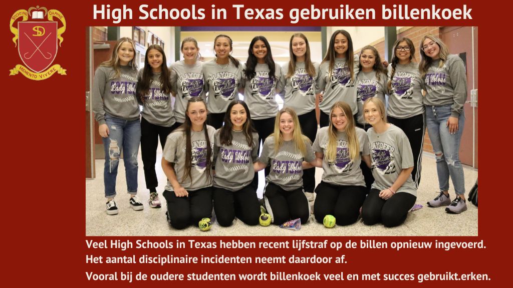 High Schools in Texas gebruiken billenkoek. Veel High Schools in Texas hebben recent lijfstraf op de billen opnieuw ingevoerd.