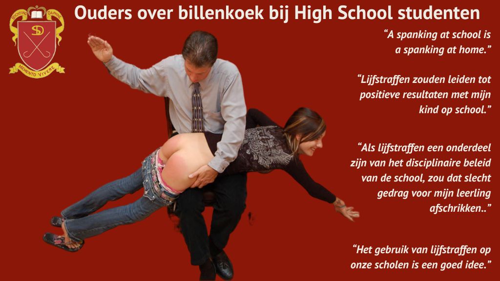 Ouders over billenkoek bij High School studenten: a spanking at school is a spanking at home.