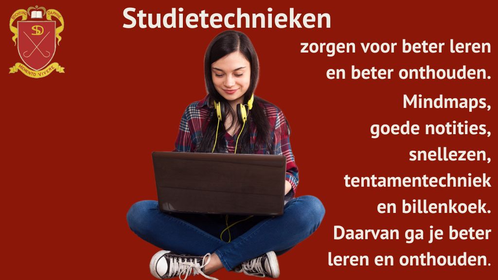 Studietechnieken zorgen voor beter leren en beter onthouden. Mindmaps, goede notities, snellezen, tentamentechniek en billenkoek. Daarvan ga je beter leren en onthouden.