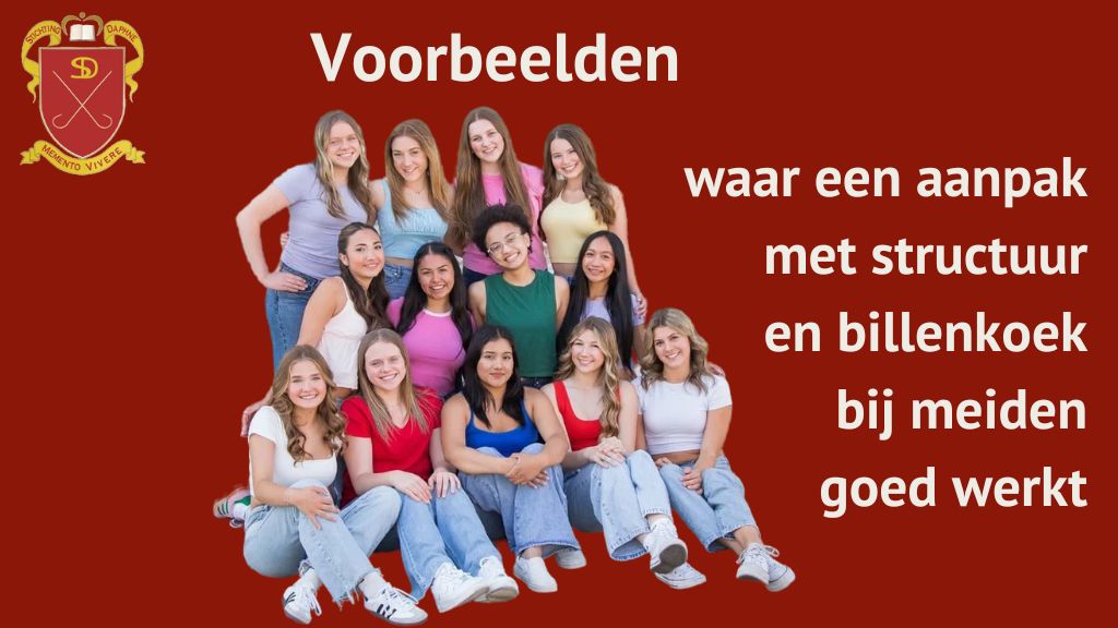 Voorbeelden - waar een aanpak met structuur en billenkoek bij meiden goed werkt.