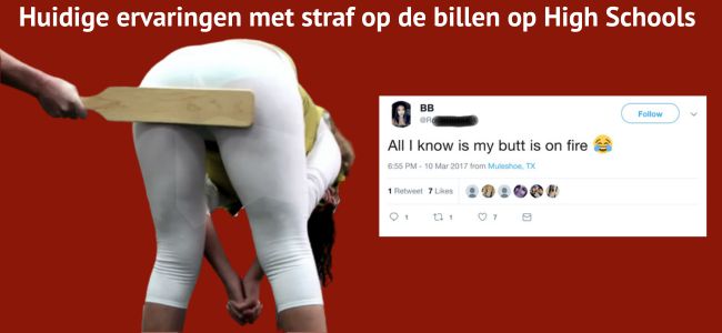 Huidige ervaringen met straf op de billen op High Schools.